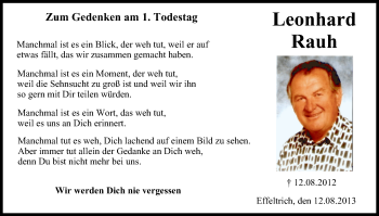 Anzeige von Leonhard Rauh von MGO