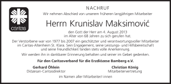 Anzeige von Krunislav Maksimovic von MGO
