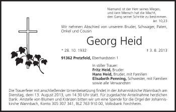 Anzeige von Georg Heid von MGO