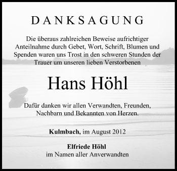 Anzeige von Hans Höhl von MGO