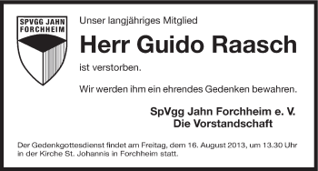 Anzeige von Guido Raasch von MGO