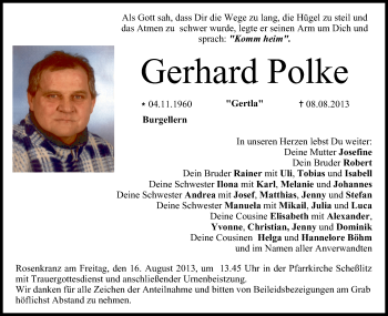 Anzeige von Gerhard Polke von MGO
