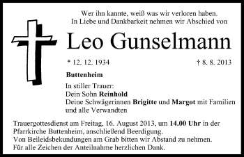 Anzeige von Leo Gunselmann von MGO