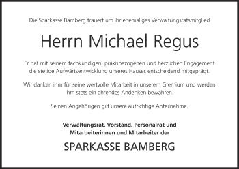 Anzeige von Michael Regus von MGO