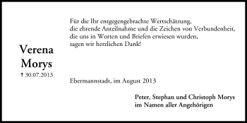 Anzeige von Verena Morys von MGO