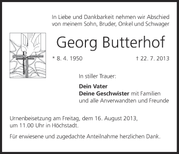 Anzeige von Georg Butterhof von MGO