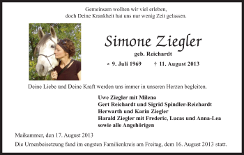 Anzeige von Simone Ziegler von MGO