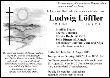 Anzeige von Ludwig Löffler von MGO