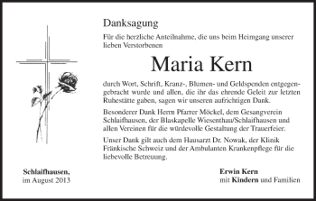 Anzeige von Maria Kern von MGO