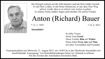 Anzeige von Anton Bauer von MGO