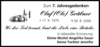 Anzeige von Olaf Gräbner von MGO