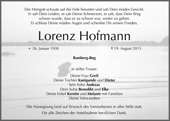 Anzeige von Lorenz Hofmann von MGO