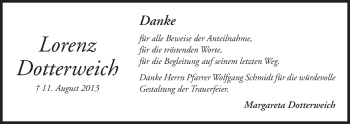 Anzeige von Lorenz Dotterweich von MGO