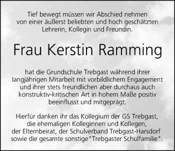 Anzeige von Kerstin Ramming von MGO