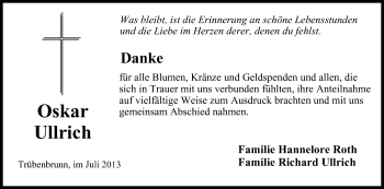 Anzeige von Oskar Ullrich von MGO