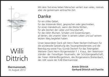 Anzeige von Willi Dittrich von MGO