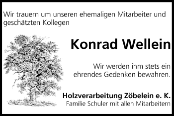 Anzeige von Konrad Wellein von MGO