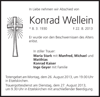 Anzeige von Konrad Wellein von MGO