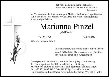 Anzeige von Marianna Pinzel von MGO