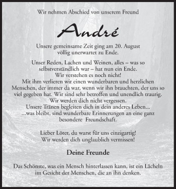 Anzeige von André Tischner von MGO