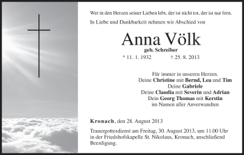 Anzeige von Anna Völk von MGO