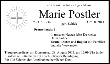 Anzeige von Marie Postler von MGO