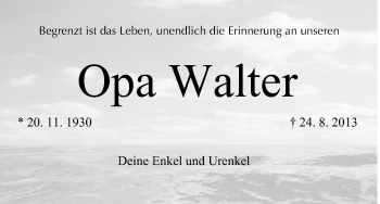 Anzeige von Walter Czisch von MGO