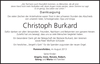Anzeige von Christoph Burkard von MGO