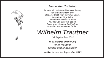 Anzeige von Wilhelm Trautner von MGO