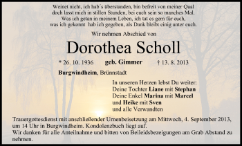 Anzeige von Dorothea Scholl von MGO