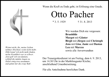Anzeige von Otto Pacher von MGO