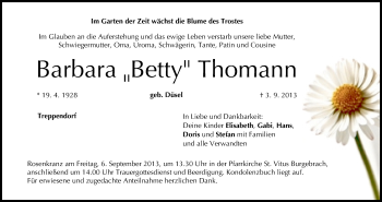 Anzeige von Barbara Thomann von MGO