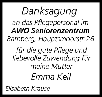 Anzeige von Emma Keil von MGO