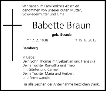 Anzeige von Babette Braun von MGO
