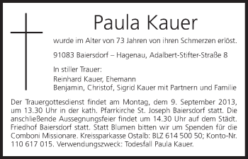 Anzeige von Paula Kauer von MGO