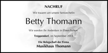 Anzeige von Barbara Thomann von MGO