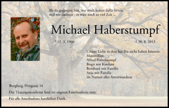 Anzeige von Michael Haberstumpf von MGO