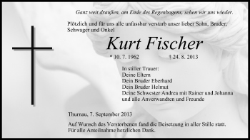 Anzeige von Kurt Fischer von MGO