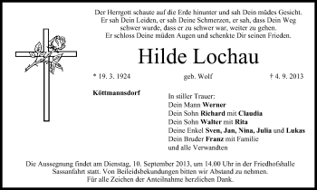 Anzeige von Hilde Lochau von MGO