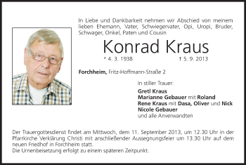 Anzeige von Konrad Kraus von MGO