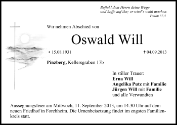 Anzeige von Oswald Will von MGO