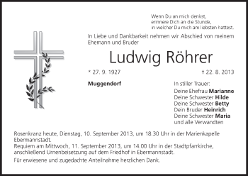 Anzeige von Ludwig Röhrer von MGO