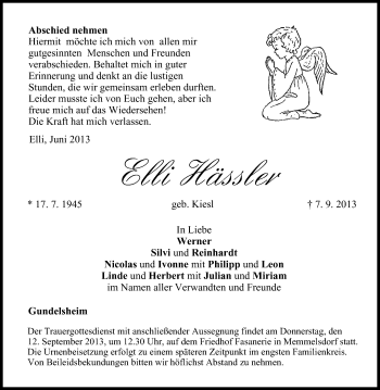 Anzeige von Elli Hässler von MGO