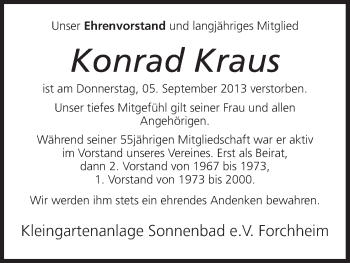 Anzeige von Konrad Kraus von MGO
