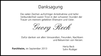 Anzeige von Georg Reck von MGO