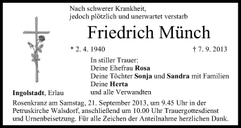Anzeige von Friedrich Münch von MGO