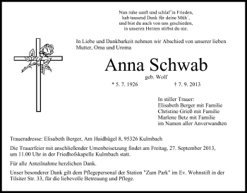 Anzeige von Anna Schwab von MGO