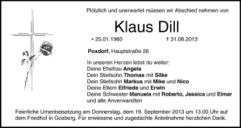 Anzeige von Klaus Dill von MGO