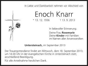 Anzeige von Enoch Knarr von MGO
