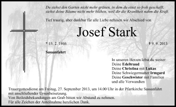 Anzeige von Josef Stark von MGO